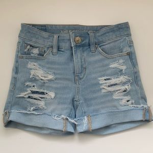 American Eagle - Light Blue Denim Shorts (0)